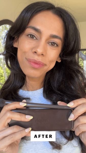 Shipin after applying the M.PH by Mary Phillips Face Palette
